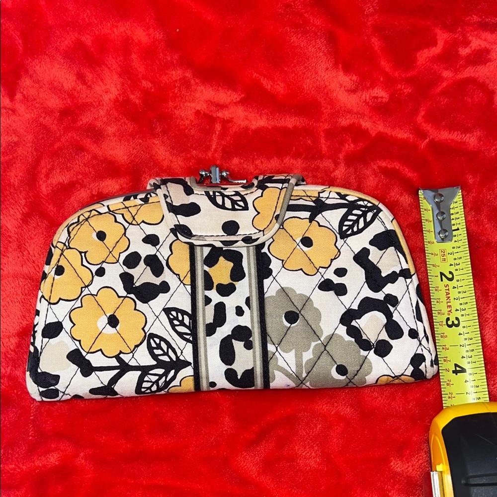 Vera Bradley Yellow and Black Floral Wallet - Picture 6 of 12